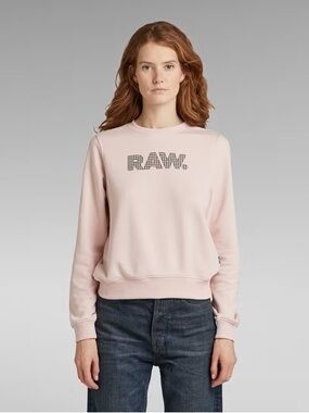 G-Star Pink Logo Crewneck Sweatshirt